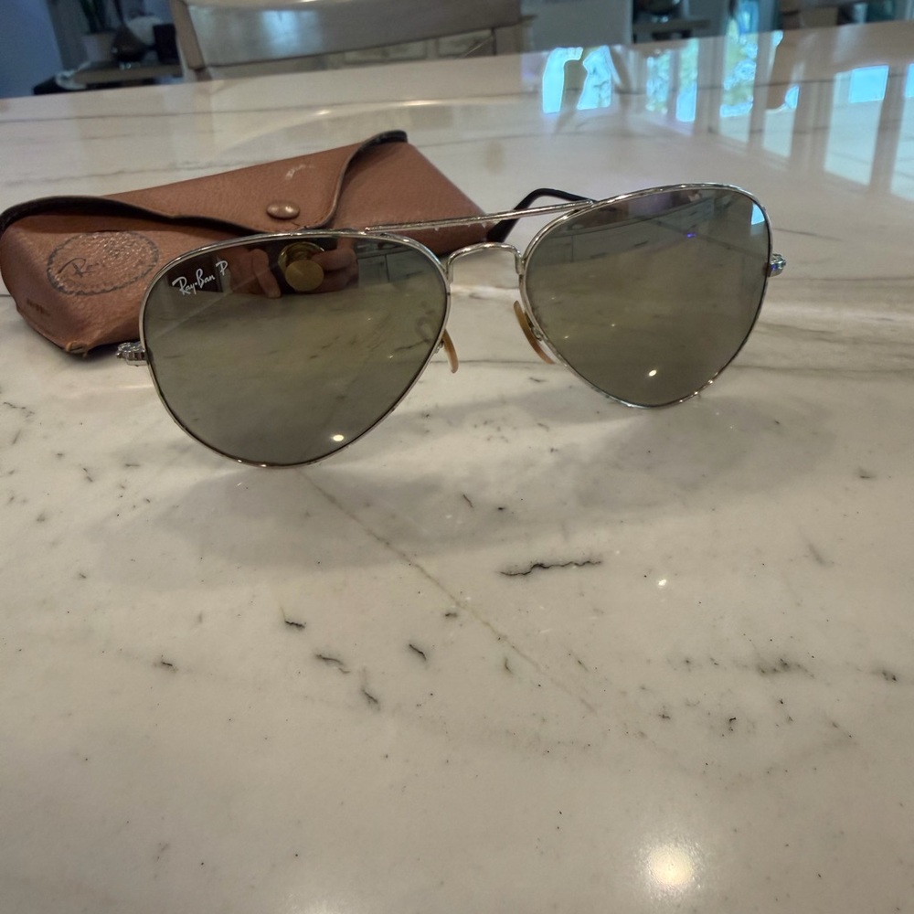 Ray-Ban Metallic Aviator Sunglasses
